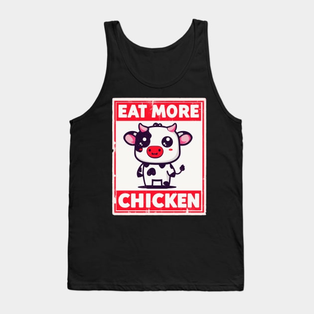 Eat more chicken kawaii cow Tank Top by TomFrontierArt